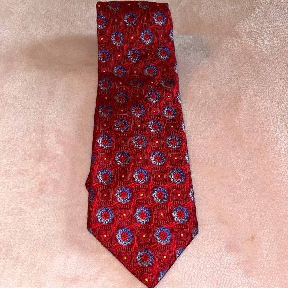 Robert Talbott Best in Class Nordstrom red silk floral geometric tie